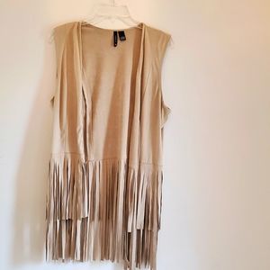 NEW DIECTIONS TAN FRINGED VEST
